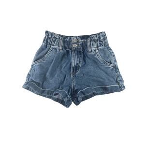 SO Blue Denim Shorts Ruffled Waist Line High Rise Girls Juniors Size 1